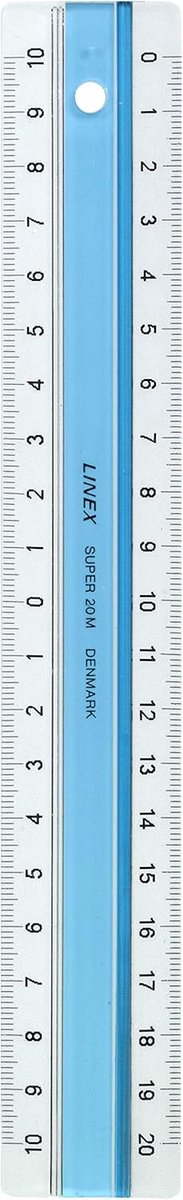Set van 10 Acryl Linialen 20 cm - Antislip Teken- en Meetlatten