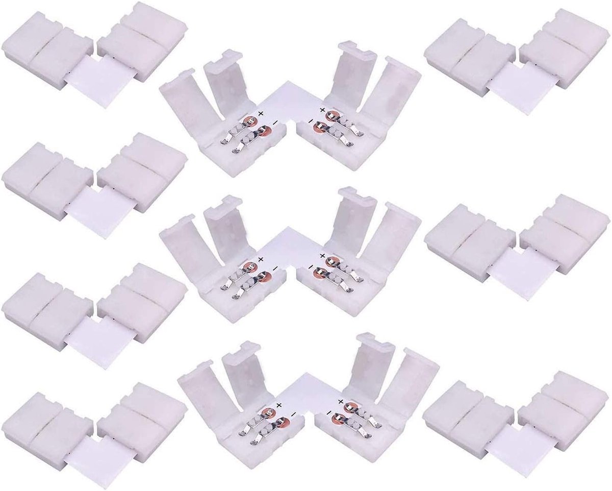 10 Stuks L-vormige Hoekverbinders voor 10mm 2-polige LED-Strips