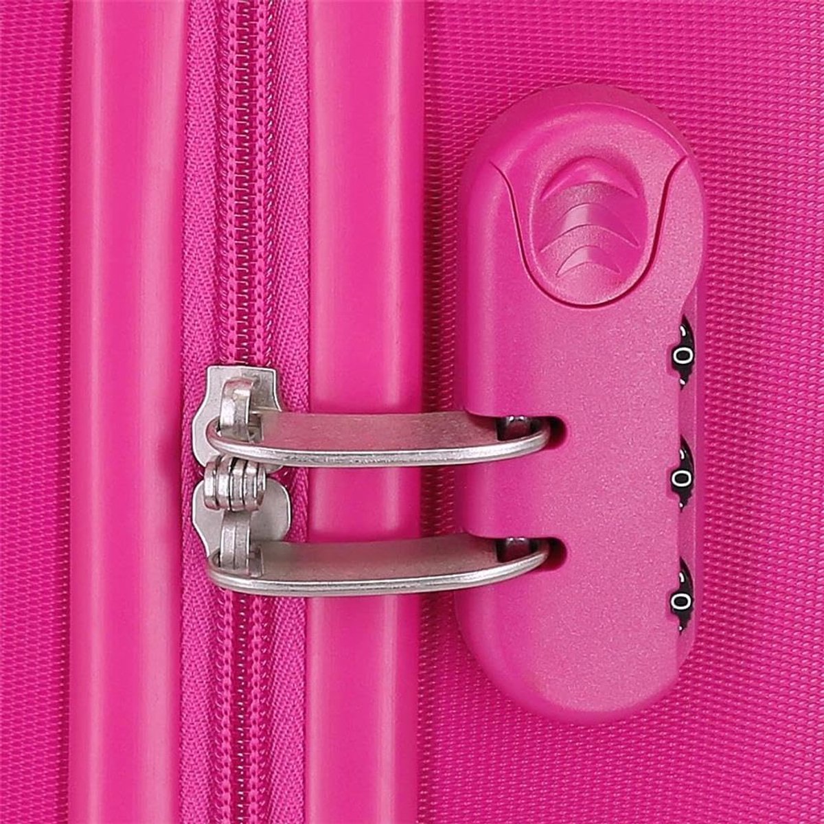 Reiskoffer Meisjes Klein Inclusief Make-up Tasje Fuchsiakleurig