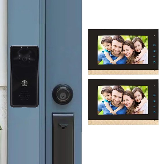 Videofoon Deurbel Systeem met 7 Inch Monitor voor Villa en Kantoor van Merkloos — afbeelding 2