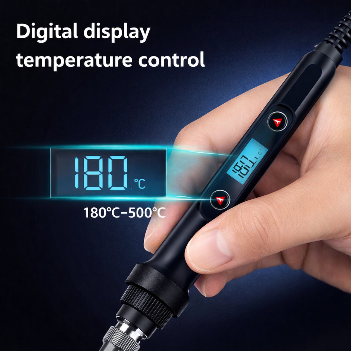 ZELFIX® 80W Elektrische Soldeerset – Soldeerbout - Digitaal Temperatuurregelbaar (180-500°C) – 13-delige Complete Set – foto 5