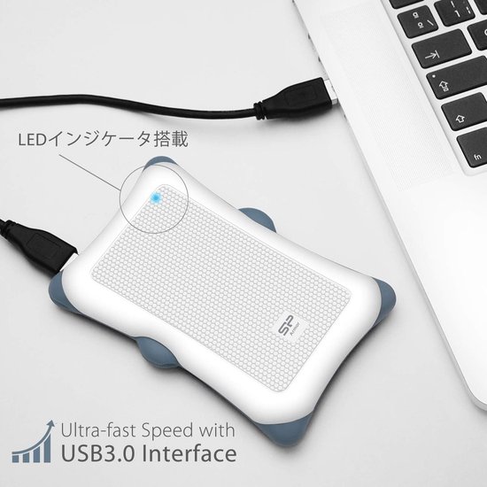 Externe Harde Schijf 2TB Blauw - 2.5 Inch USB 3.0 Hoge Snelheid — afbeelding 2