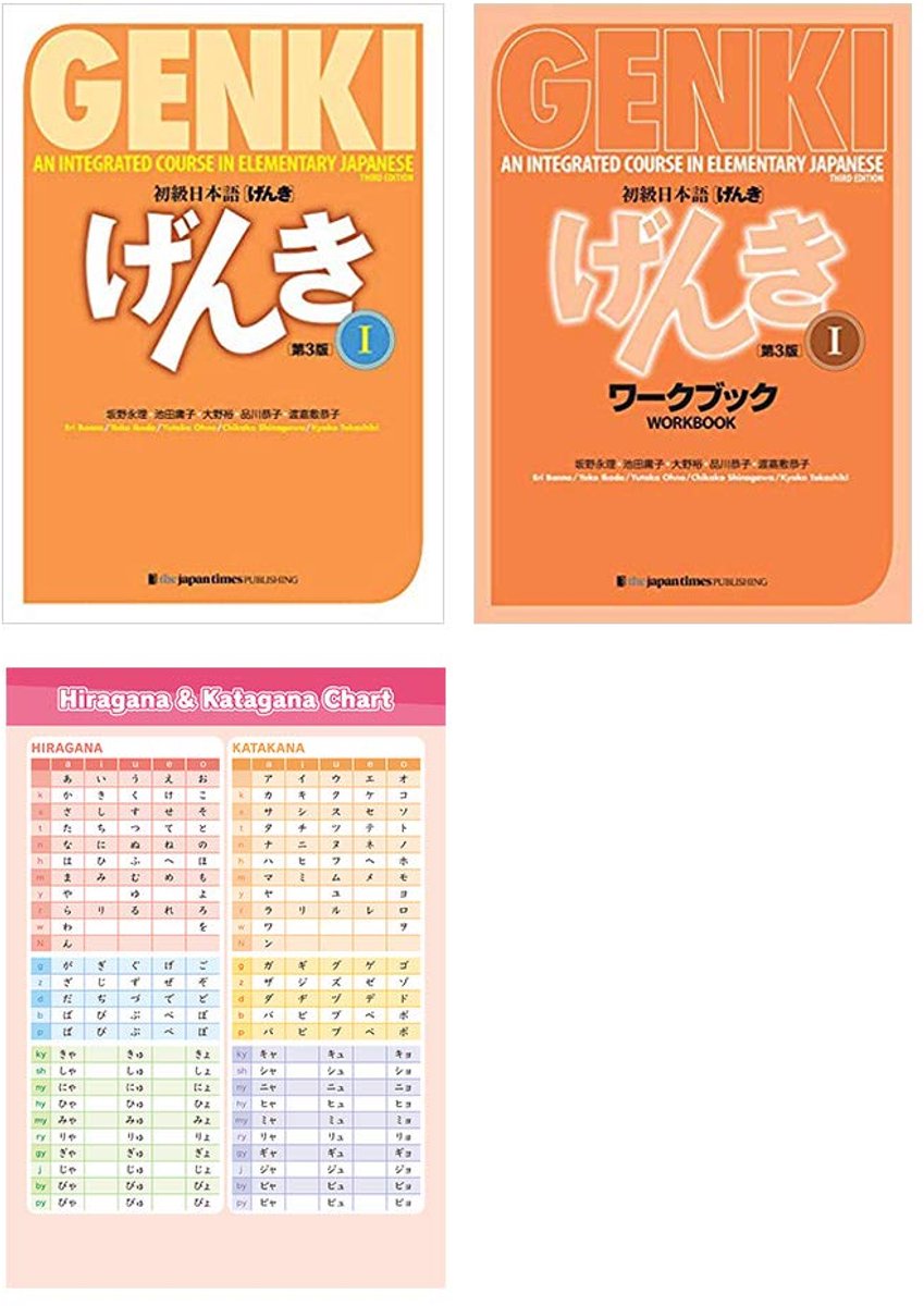 Japans Leerboek en Werkboek Derde Editie: Hiragana, Katakana en Handige Woordenlijst