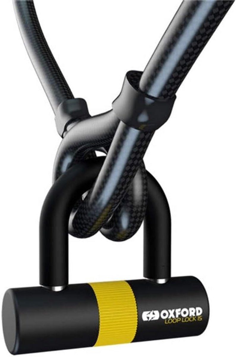 Motorbeveiliging - Kabel Slot - Diefstal Preventie - Zelfwikkelend Staalkabel - 15mm x 2m - Smoke