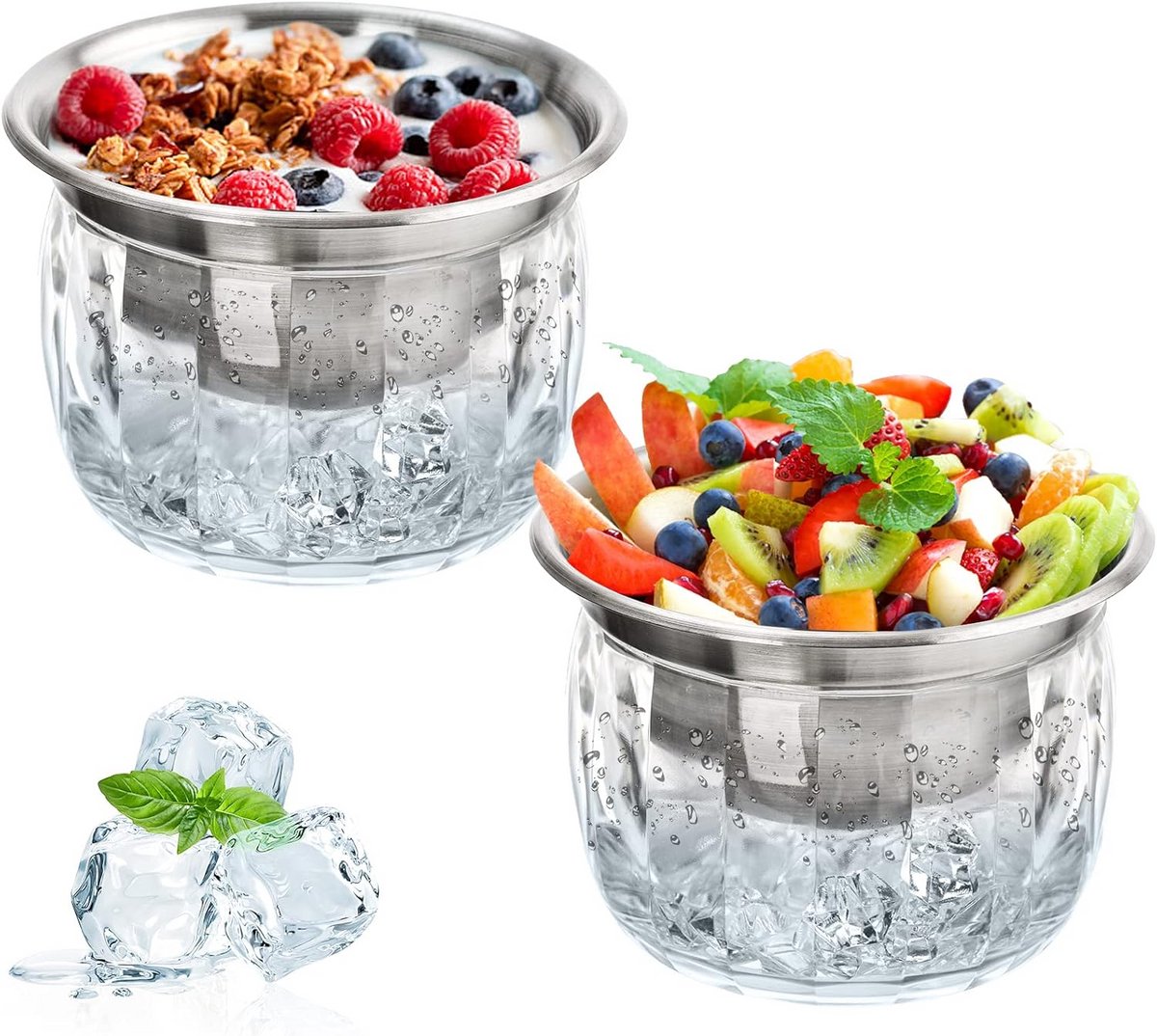 Serveerschaal met IJs Koeling voor Salades, Pasta en Fruit