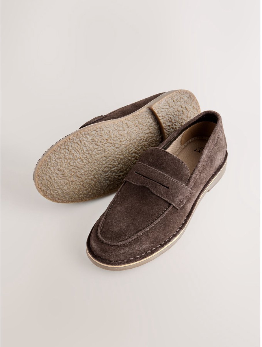 Next - Heren - Casual suède instapschoenen - Bruin