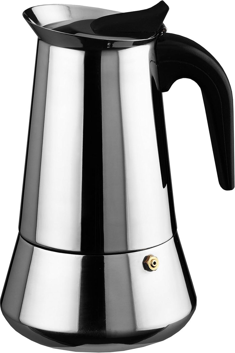 Roestvrijstalen Espressopot voor 12 Kopjes - Geschikt voor Inductie