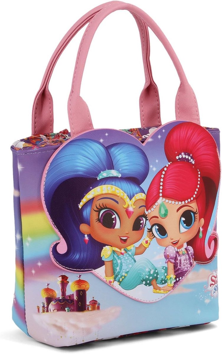 Glanzende Dames Shopper Tas Strandtas Schoenentas - 24 cm Paars