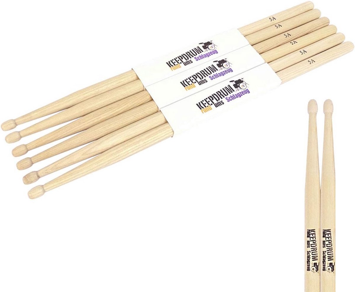 Drumstokken Set 3 Paar 5A Hickory Hout - Ideaal voor Jazz, Studio en Orkest