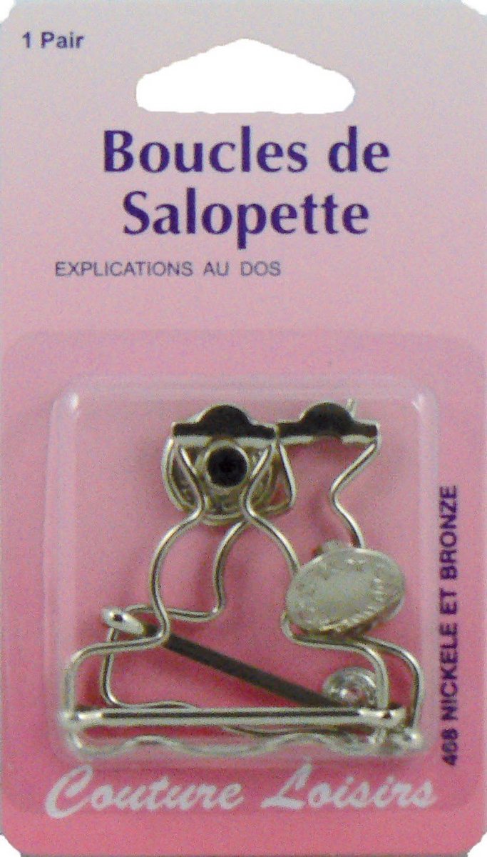 Verstelbare Salopette Clips in Zilver, Nikkel en Brons Set - 40mm Knopen