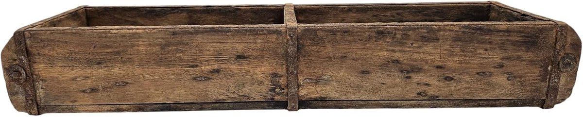 Decoratieve Houten Opbergkist in Baksteenvorm, 60 cm, Gerecycled Hout