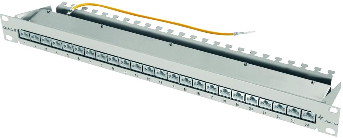 Patchpaneel Netwerk - RJ45 Verdeelpaneel - Netwerk Installatie - 10 Gigabit Ethernet Klaar - 19 Inch Diep - Lichtgrijs