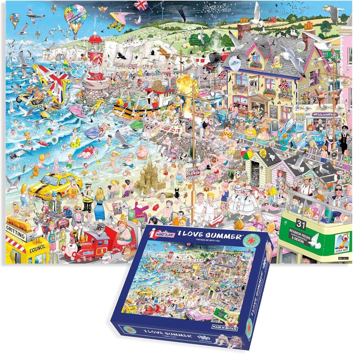 Zomer Puzzel - 1000 Stukjes - Ontspanning Binnen - Gemaakt in Groot-Brittannië - 66x50cm