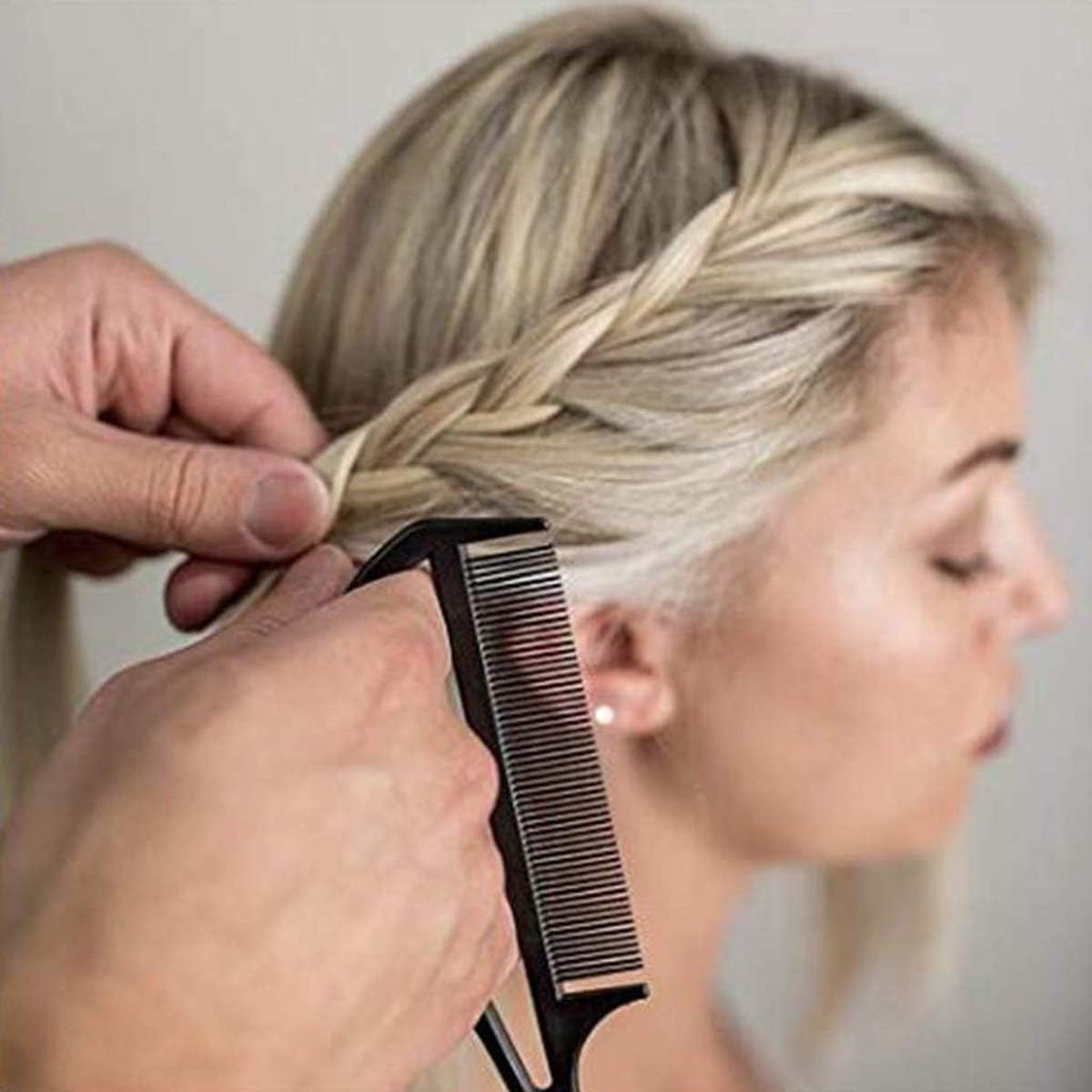 Haarstyling Kam met Metalen Punt voor Volume en Tepen - Antistatisch