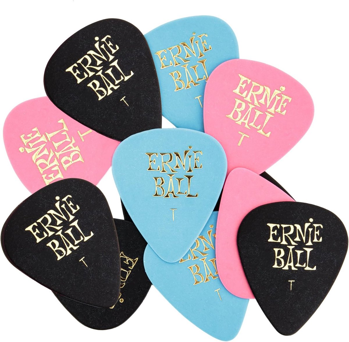Assortiment Dunne Gitaar Plectrums in Verschillende Kleuren - Set van 12 Stuks