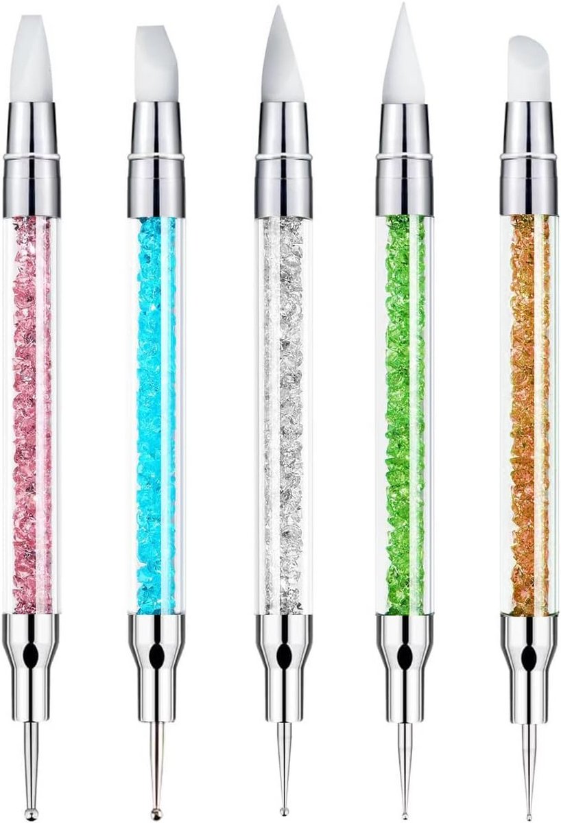 Professionele 5-delige Set Nagel Sculptuur Pennen en Dotting Tools voor Acryl en Gel