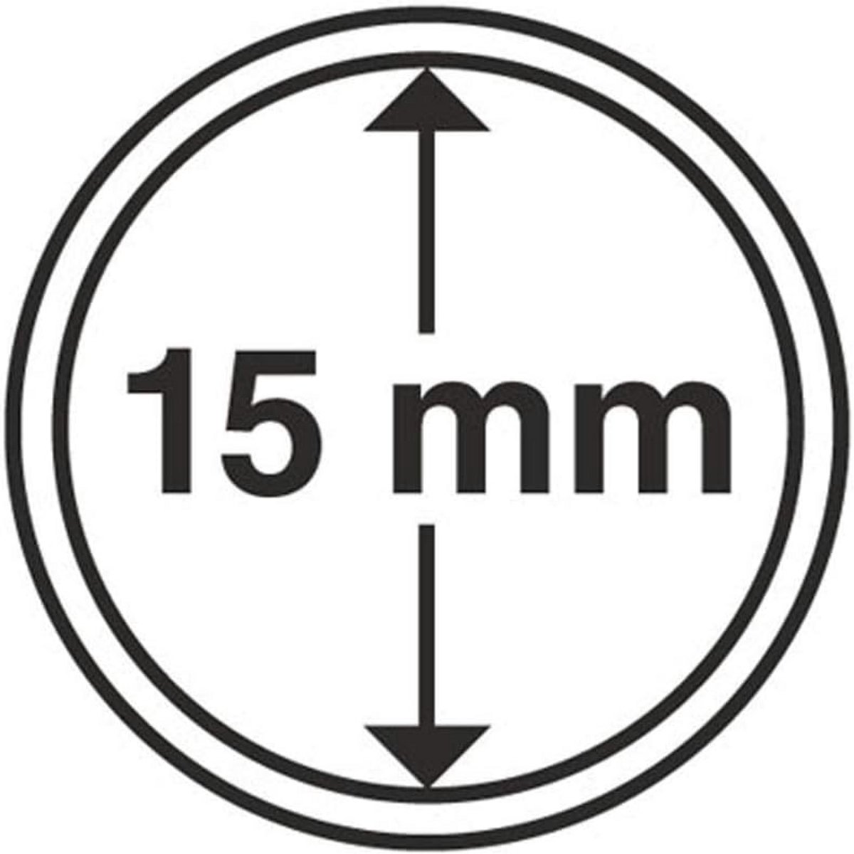 10x Muntcapsules 15 mm Binnendiameter - Krasbestendig met Handvatrand