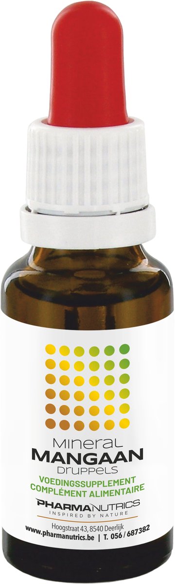 PharmaNutrics Mineral Mangaan - 50 ml Druppels - Vloeibaar Mangaan Supplement - Ondersteunt Bindweefsel & Gewrichten - Voor Botten & Energieniveau