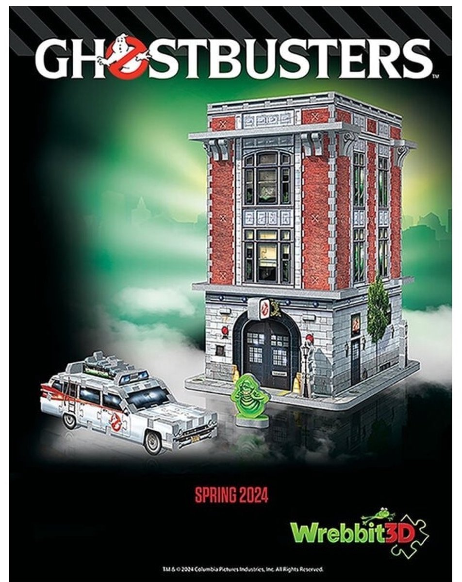 Wrebbit 3D Ghostbusters puzzel hoofdkwartier - 500 stukjes.