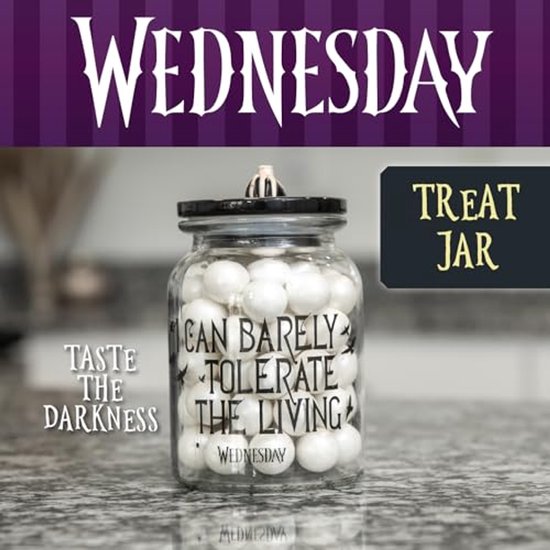 Wednesday I Can Barely Tolerate The Living - voorraadpot Unisex Bewaardoos - meerkleurig - Standard — afbeelding 4