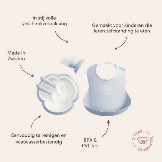 BabyBjörn Baby Serviesset - 5 delig - Pastelblauw van Babybjörn — afbeelding 5