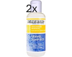 2 x Fibertec Travel Soap Eco – 100 ml – Biologisch Afbreekbare Reiszeep – Voor Kleding, Servies & Outdoor Gebruik