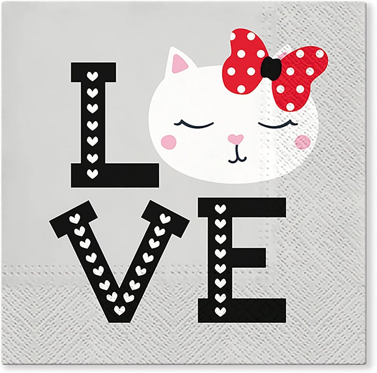 Set van 20 Tissue Servetten met Kattenprint voor Decoupage en Tafeldecoratie