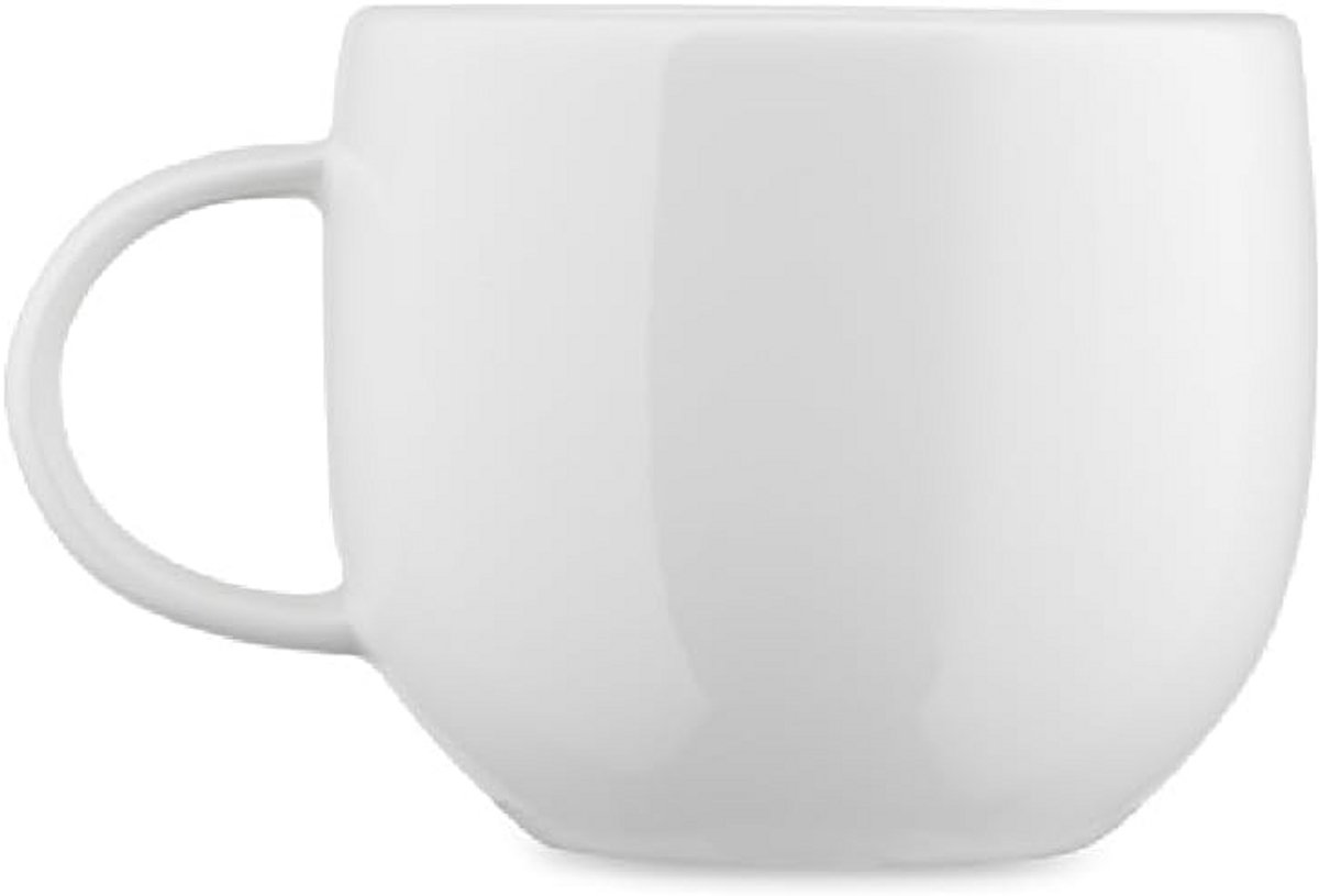 Elegante Theekop van Beenderporselein met Zachte Contouren