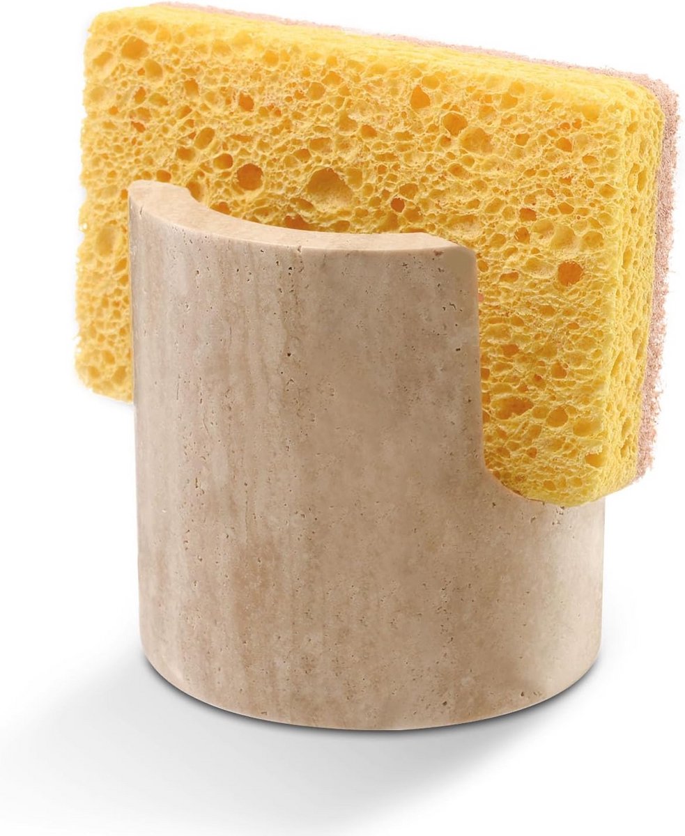Natuurlijk Travertijn Sponsrek voor Keukengootsteen - Beige Drogen en Opbergen