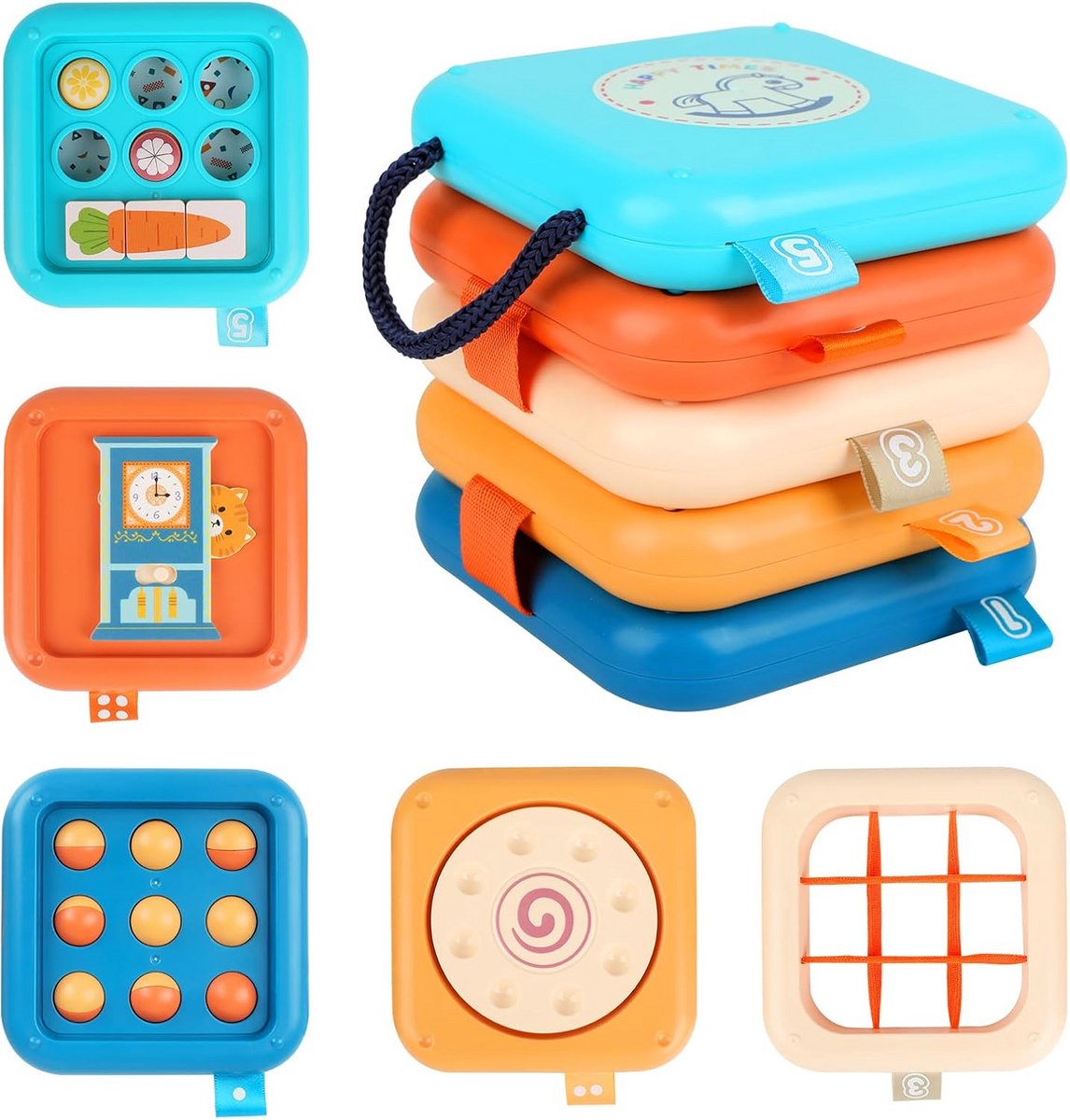Montessori Activiteit Cube voor Reizen Jongens en Meisjes 18 Maanden