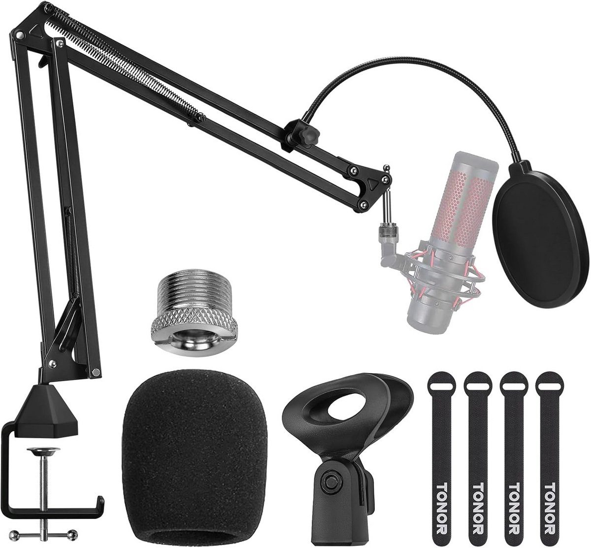 Verstelbare Microfoonarm Standaard met Klem voor Studio en Streaming