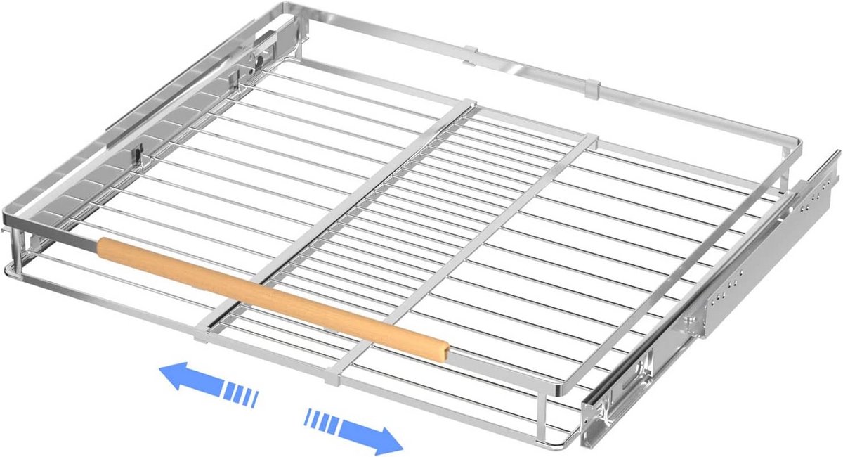 Uittrekbare Kastorganizer Verstelbaar voor Keukenkasten en Opbergruimtes