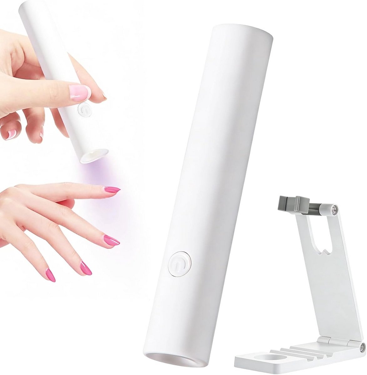 Draagbare Mini Nagellamp voor Gelnagels met Houder - Sneldrogend