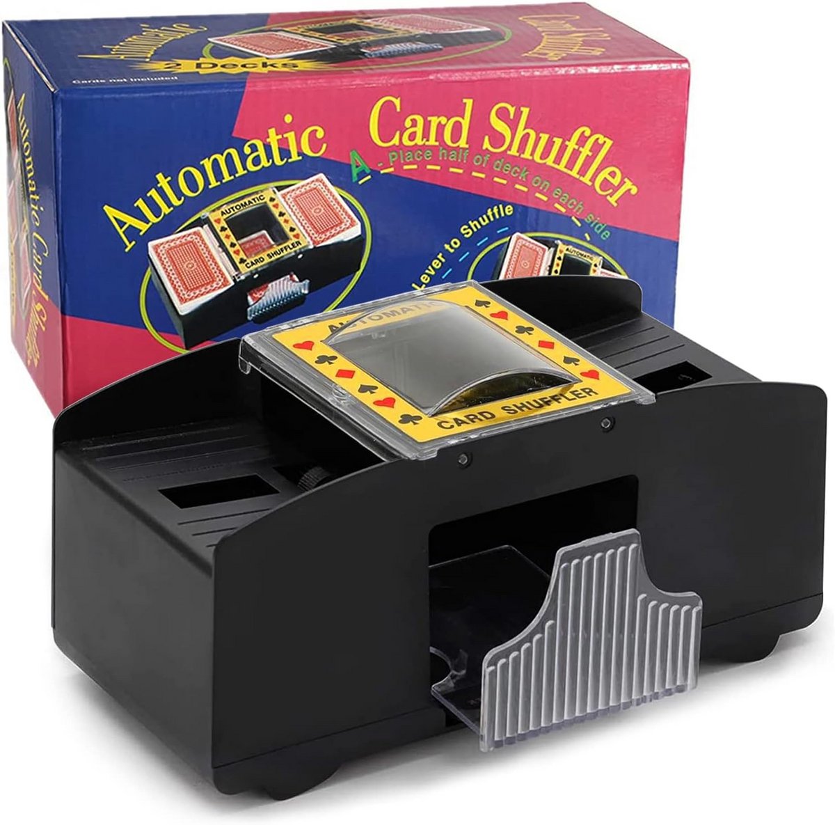 Elektrische Kaartenschudmachine voor Poker, UNO en Meer - Automatisch Menger voor 2 Deck