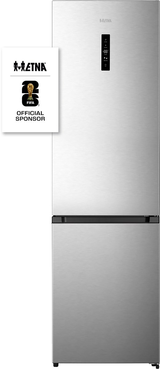ETNA KCV520NRVS - Koel-vriescombinatie - RVS - Energieklasse A - Zeer stil - No-Frost Plus - MultiFlow 360° - FastFreeze
