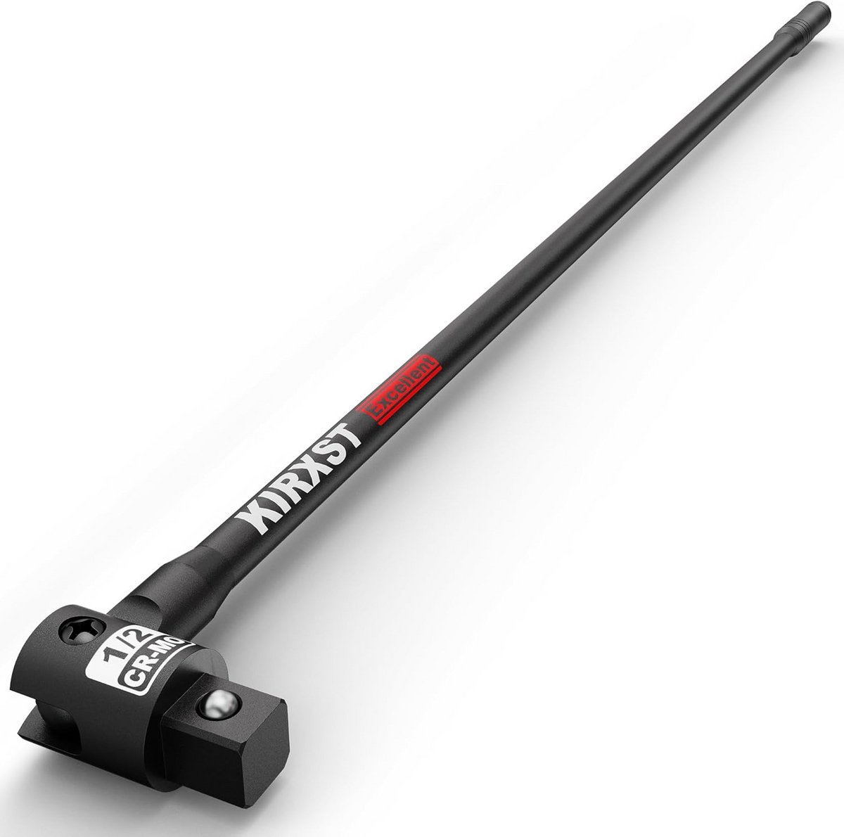 Flexibele Breaker Bar met 1/2" Aandrijving en 250° Draaibare Scharnierkop – Zwart Gematteerd