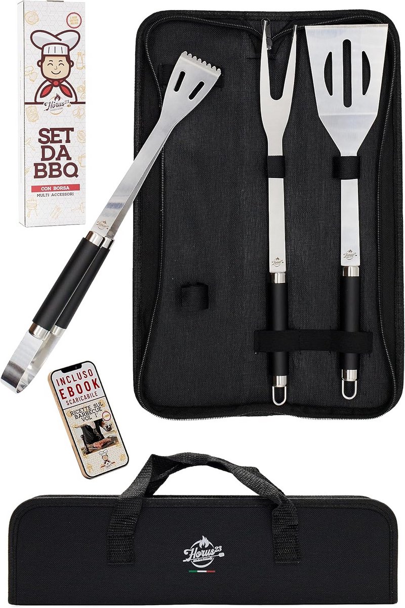 BBQ accesoires - BBQ gereedschap set - RVS barbecue gereedschap - Buitenkeuken