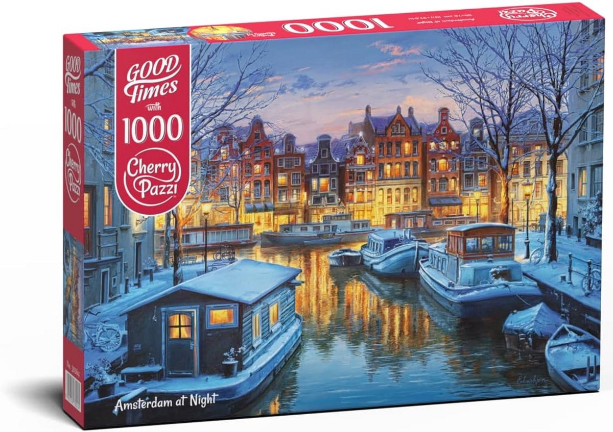 Puzzel 1000 Stukjes: Amsterdam bij Nacht