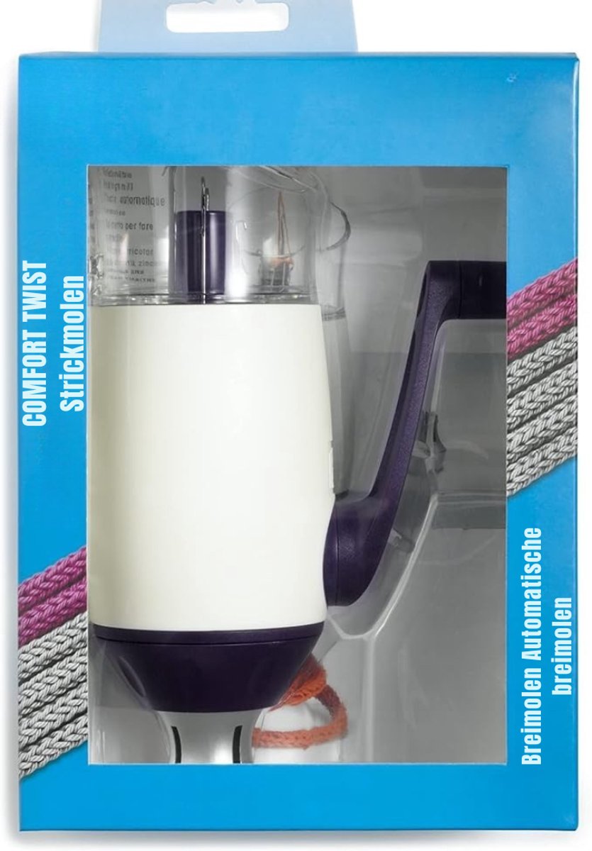 MIRA® Punnikmolen - Breimolen - Punniken Voor Kinderen - Voor Volwassenen - Paarswit - 19cm x 13cm x 6cm 