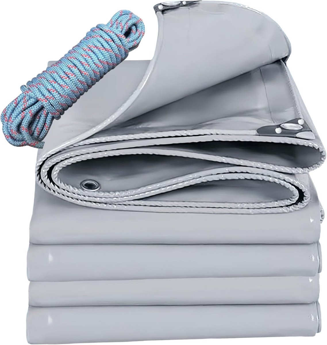 Extra Sterk Waterdicht Grondzeil/Dekzeil 1x11m 520g/m² Zwaar PVC - Met Oogjes voor Caravan, Tuinmeubels en Camping