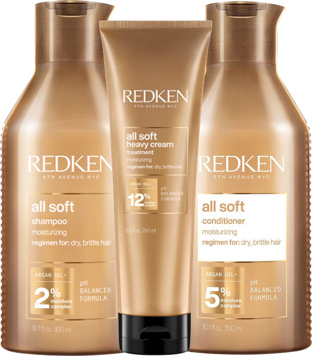 Redken - All Soft Shampoo + Conditioner + Masker - Voordeelset
