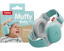 Alpine Muffy Baby Comfort (12-48 Maanden) - CE & ANSI Gecertificeerde Koptelefoon Baby - Verstelbare Gehoorbescherming Baby en Kinderen - Unieke Hoofdband voor Veilige & Comfortabele Pasvorm - 24 dB Demping - Aqua Blue