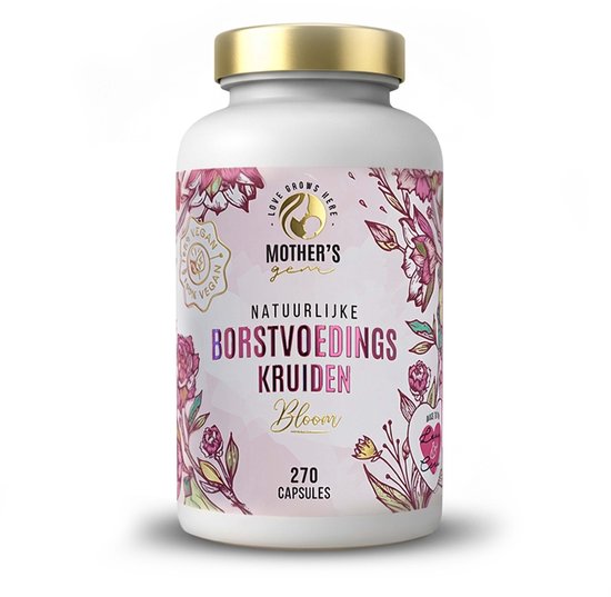 Mother's Gem borstvoedingskruiden met fenegriek - Kruiden borstvoeding lactatie in capsules - Goed voor de melkproductie - Veganistisch - 270 stuks - 600 mg