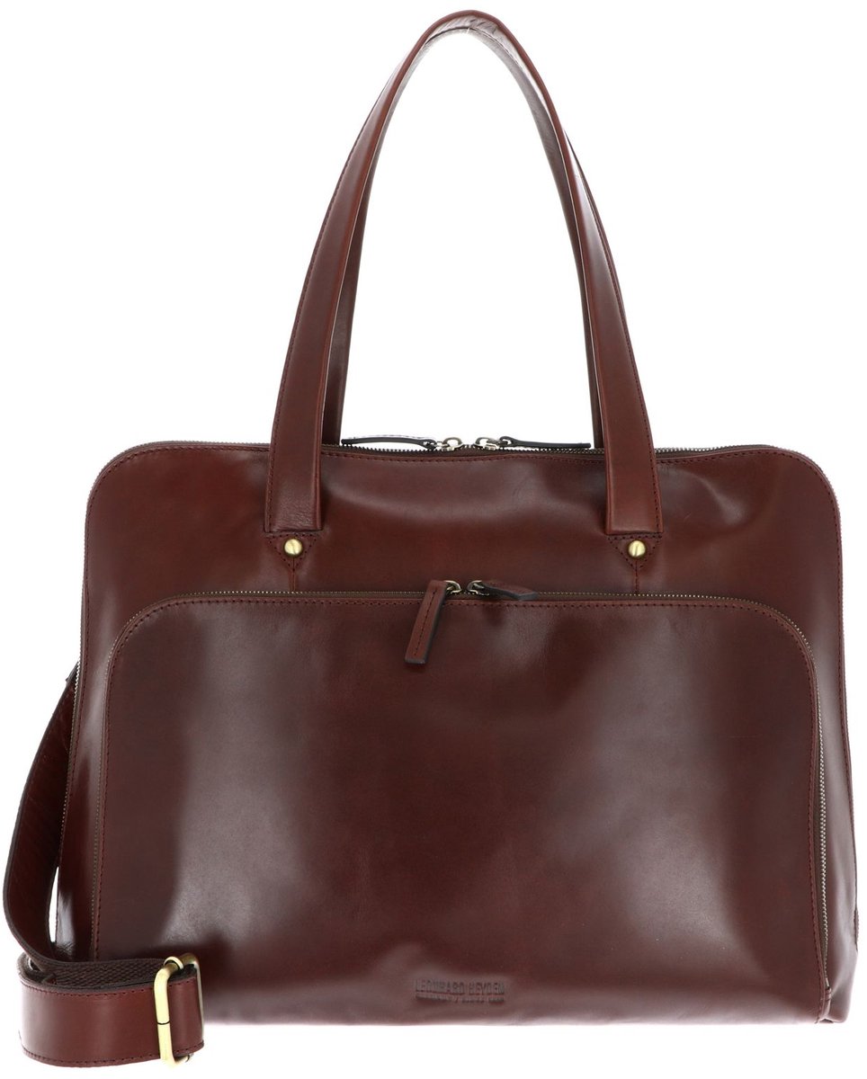LEONHARD HEYDEN Leren business tas laptoptas met laptopvak Cambridge Damen Businesstasche 1 Fach 5257 Rotbraun donkerbruin