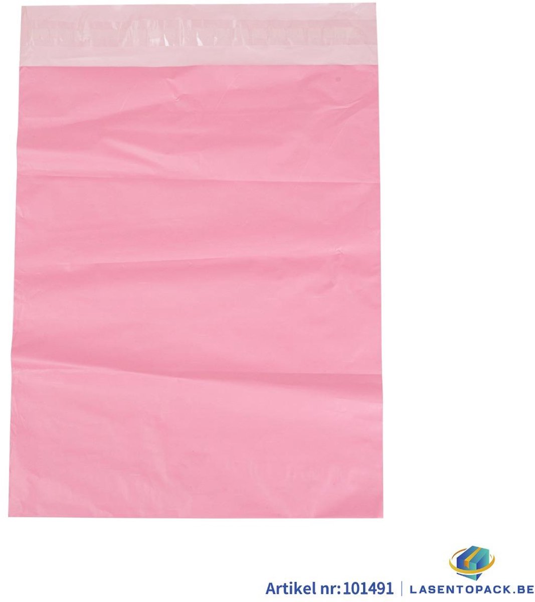 100x Verzendzakken kleur rose plastic 250 x 350 mm - 50 micron COEX - Triman - Zelfklevende Plakstrip - Ondoorzichtig - Wit/Zwart - Kledingzakken - 100% Recyclebaar - Waterafstotend - Voor Kleding en Webshop - Verzendenveloppen