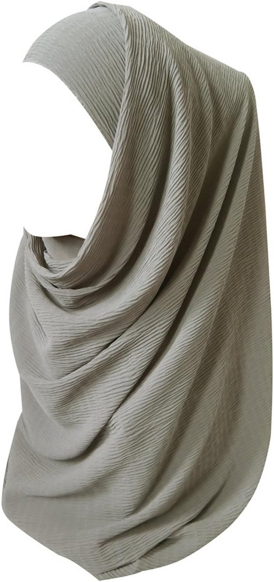 Gerimpelde Chiffon Hijab Sjaal voor Dames - Hoofddoek Wrap 180x70cm