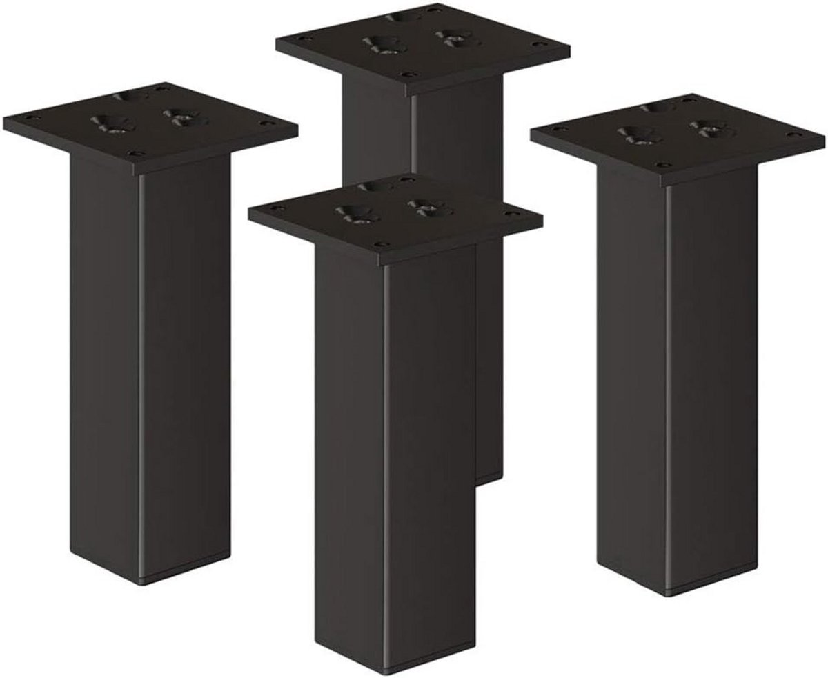 Set van 4 Stevige Aluminium Meubelpoten Zwart 30 cm - Hoge Kwaliteit Onderstel