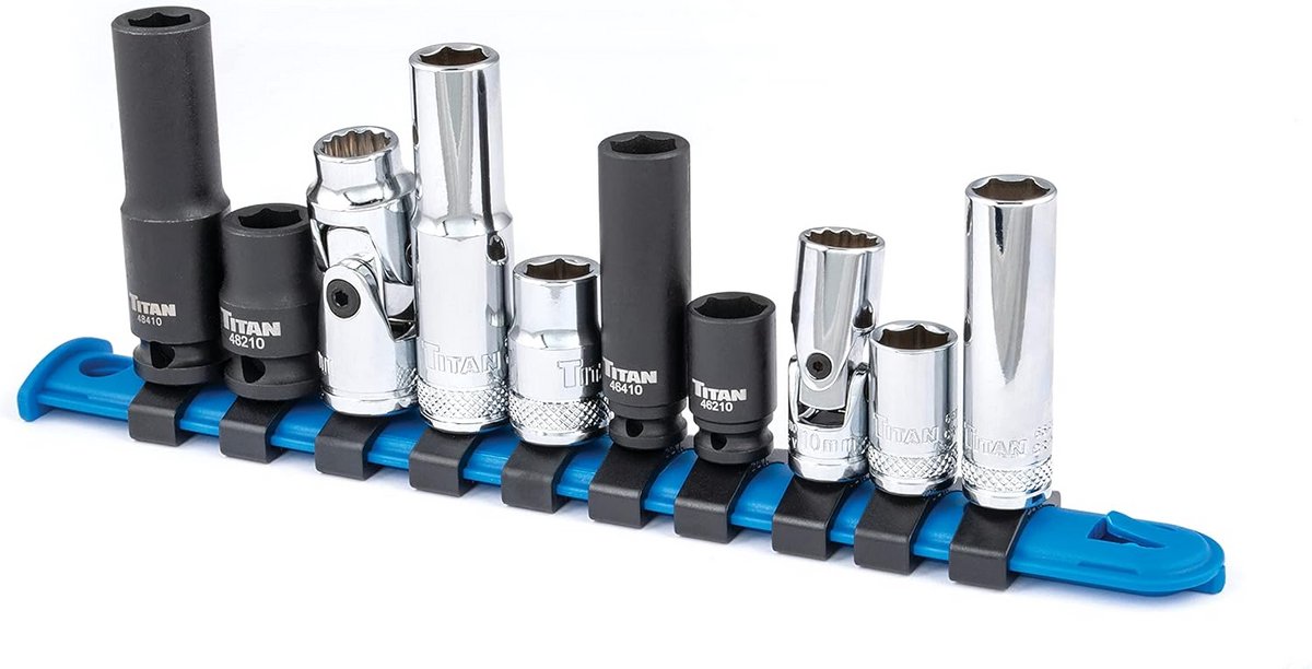 10-delige 10 mm Dopsleutel Set 1/4 en 3/8 Inch Aandrijving Diverse Types
