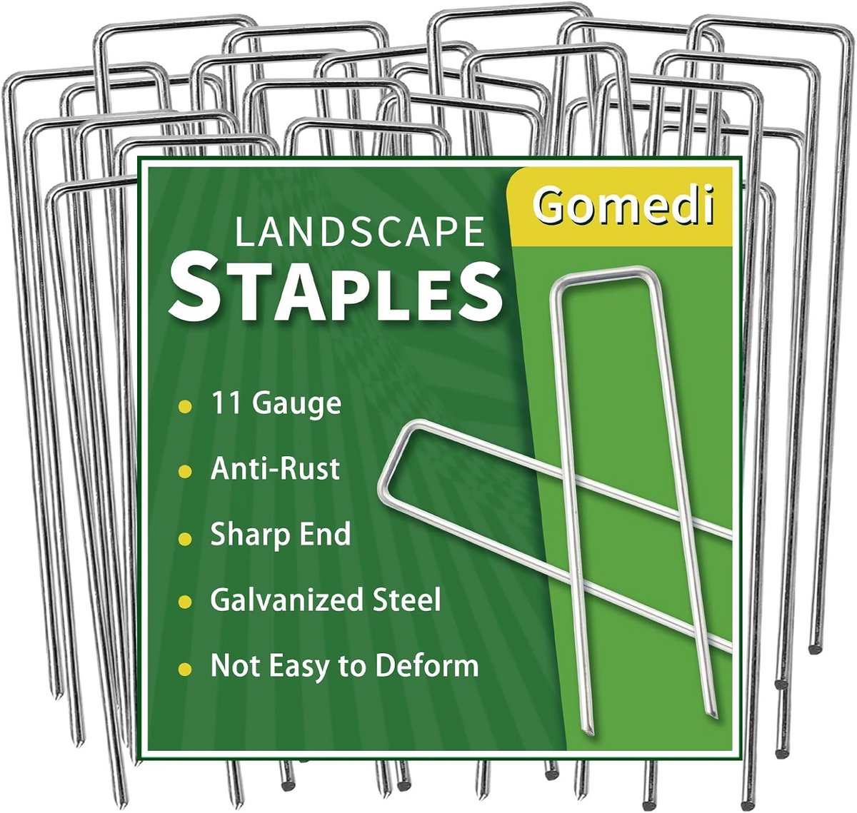 120x Verzinkte Landschapsnietjes – Stevige Tuinpalen voor Onkruiddoek en Gazon Vastzetten (25,5 cm)