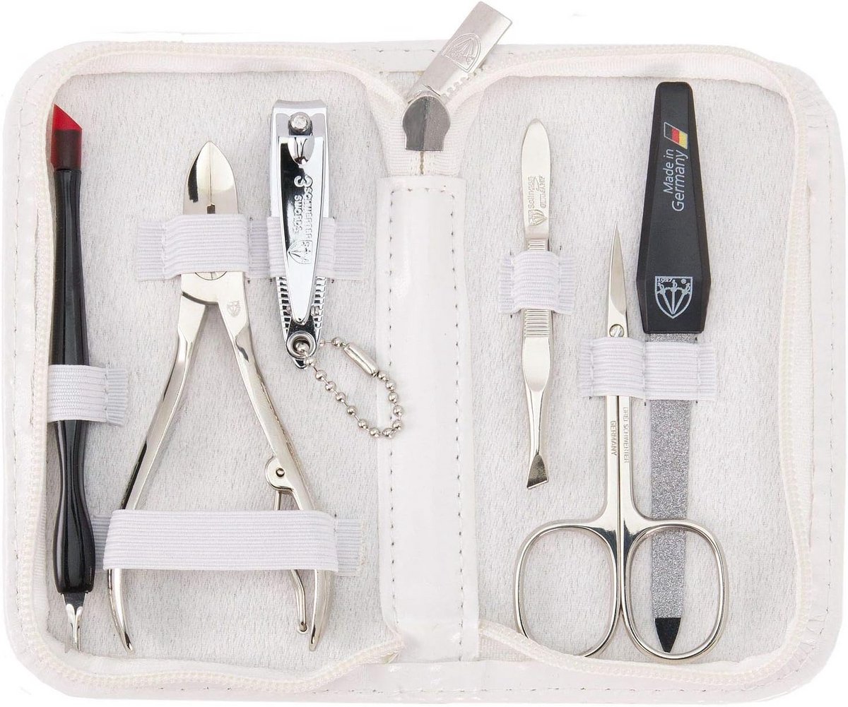 6-delige Manicureset in Kunstleren Etui - Professionele Nagelverzorging